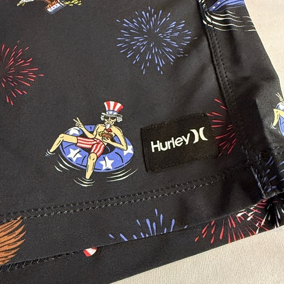 Hurley Weekender 20" Boardshorts Swimwear American July 4th-theme Men's Size 32 - Picture 6 of 16